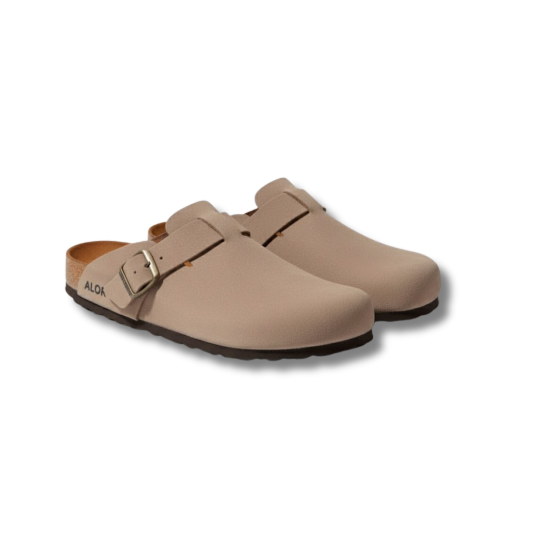 ZAPATOS ZUECOS SUEDE GAMUZA BEIGE